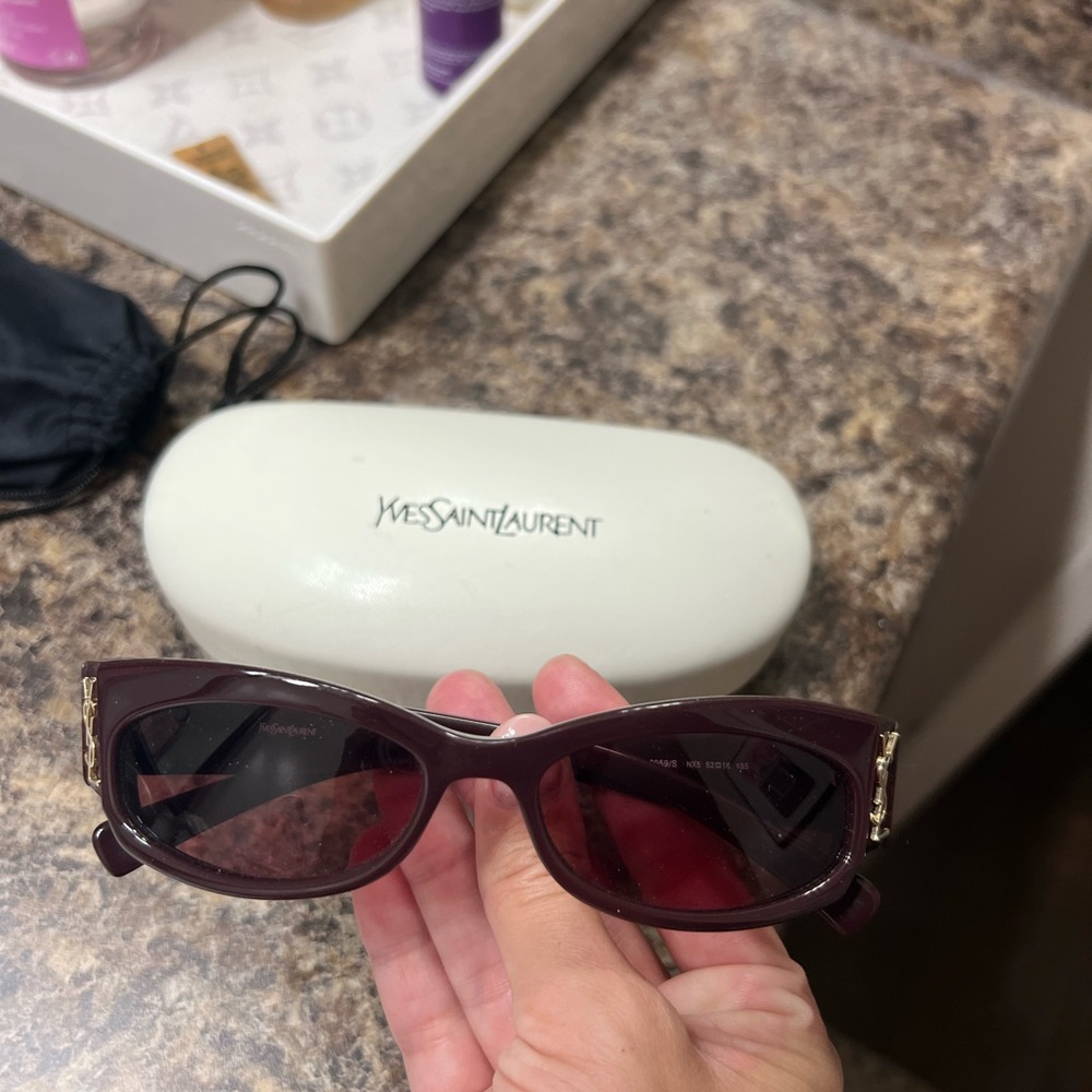 Yves Saint Laurent Deep Red Sunglasses